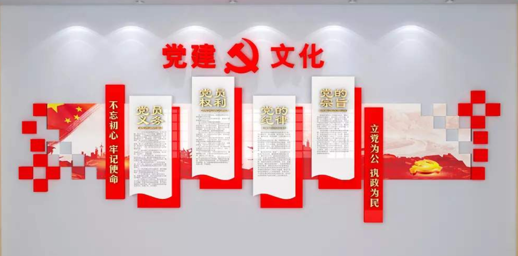 为人民服务党员活动室党建文化墙